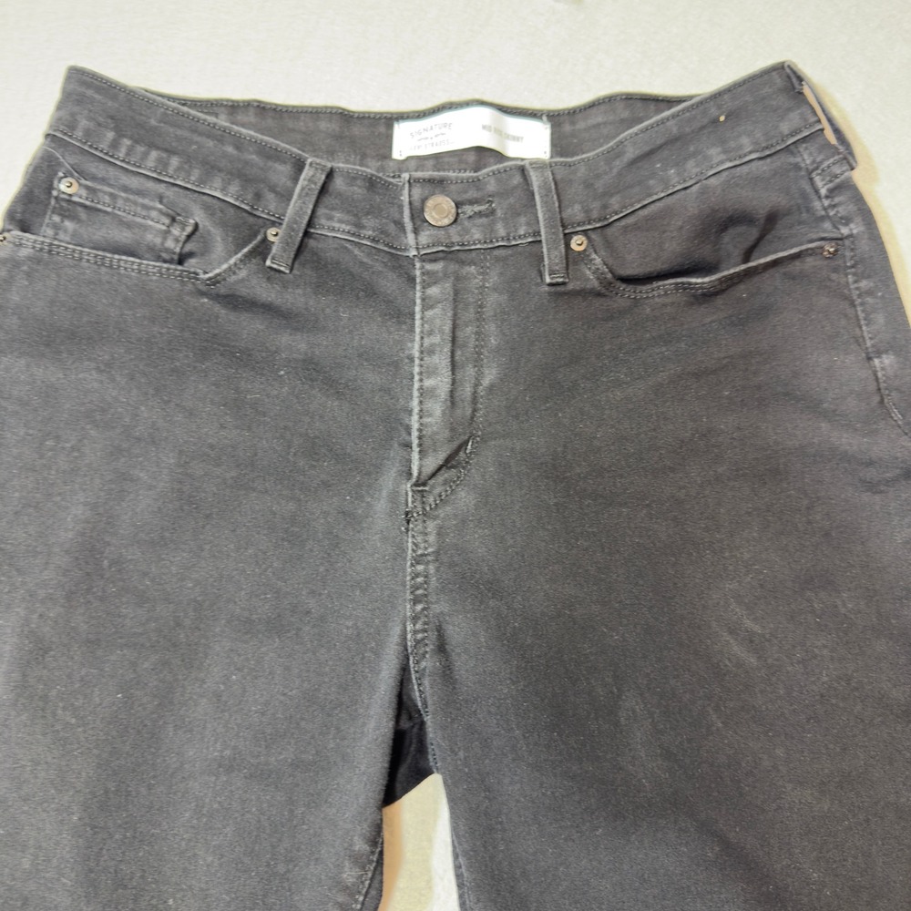 Signature by Levi Strauss Mid Rise Skinny‎ Black Jeans Womens W31 L30, Fashion